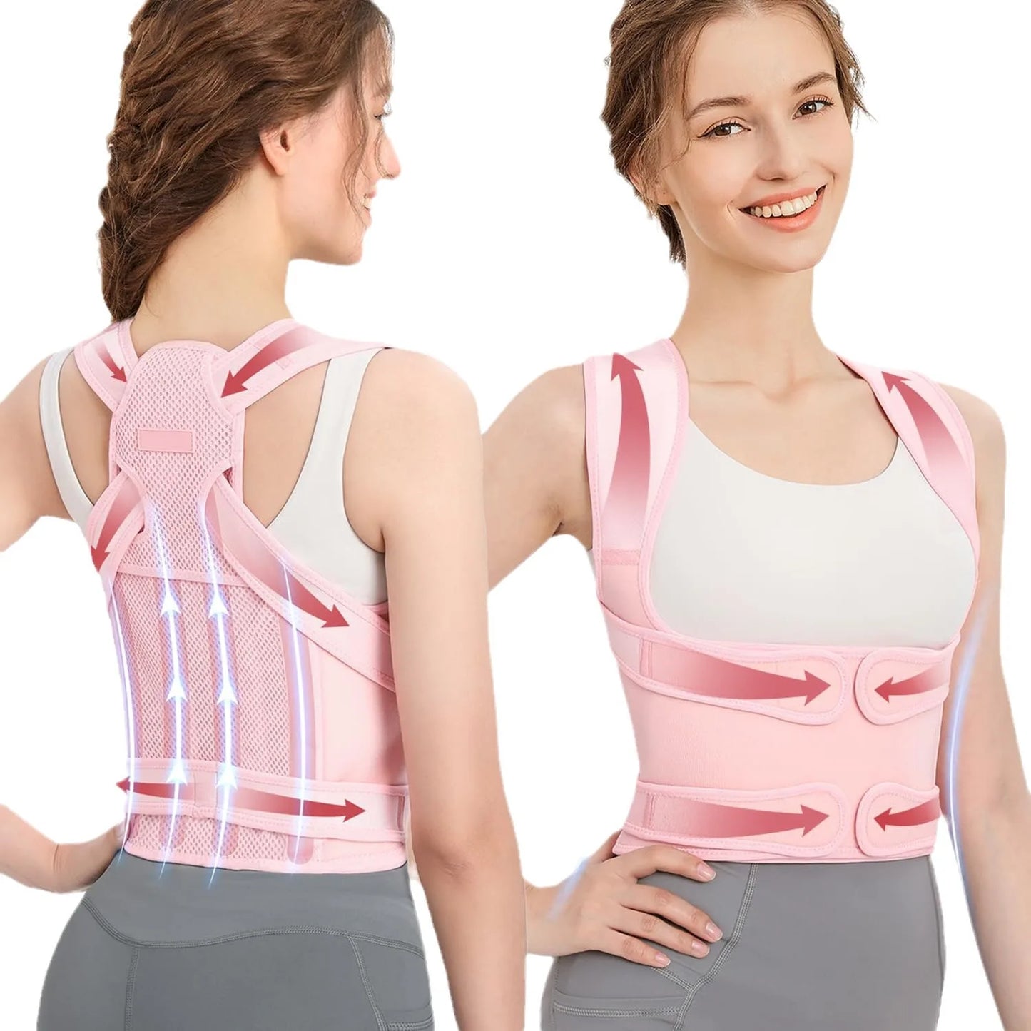 Adult Back Posture Corrector with Lumbar Pad – Waist Support for Spinal Alignment - HeabitLife