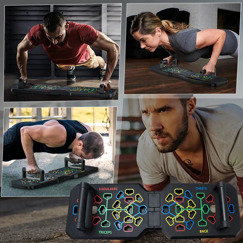 Smart Foldable Push-Up Board – Multi-Function Strength Trainer for Home, Gym & Travel