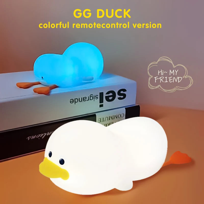 Doudou Duck Night Light - Children's Gift Soft Silicone Lamp - HeabitLife