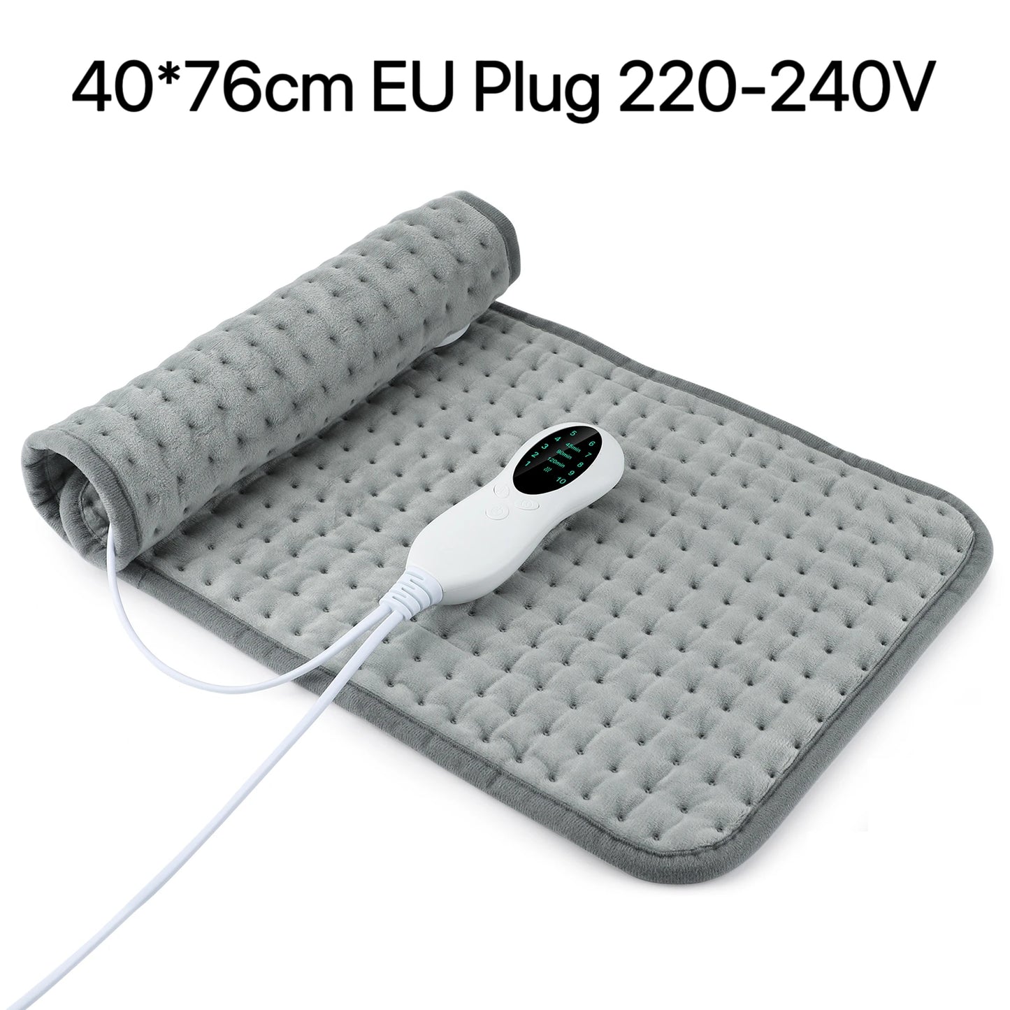 Electric Heating Pad – Adjustable Timing & Temperature Control for Home & Office Use