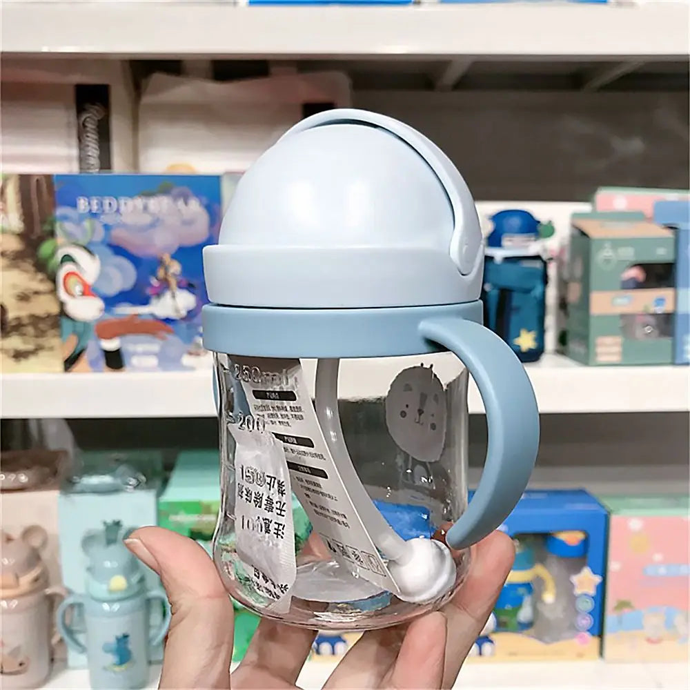 250ML Cartoon Sippy Cup with Straw – Leakproof Water Bottle for Kids - HeabitLife