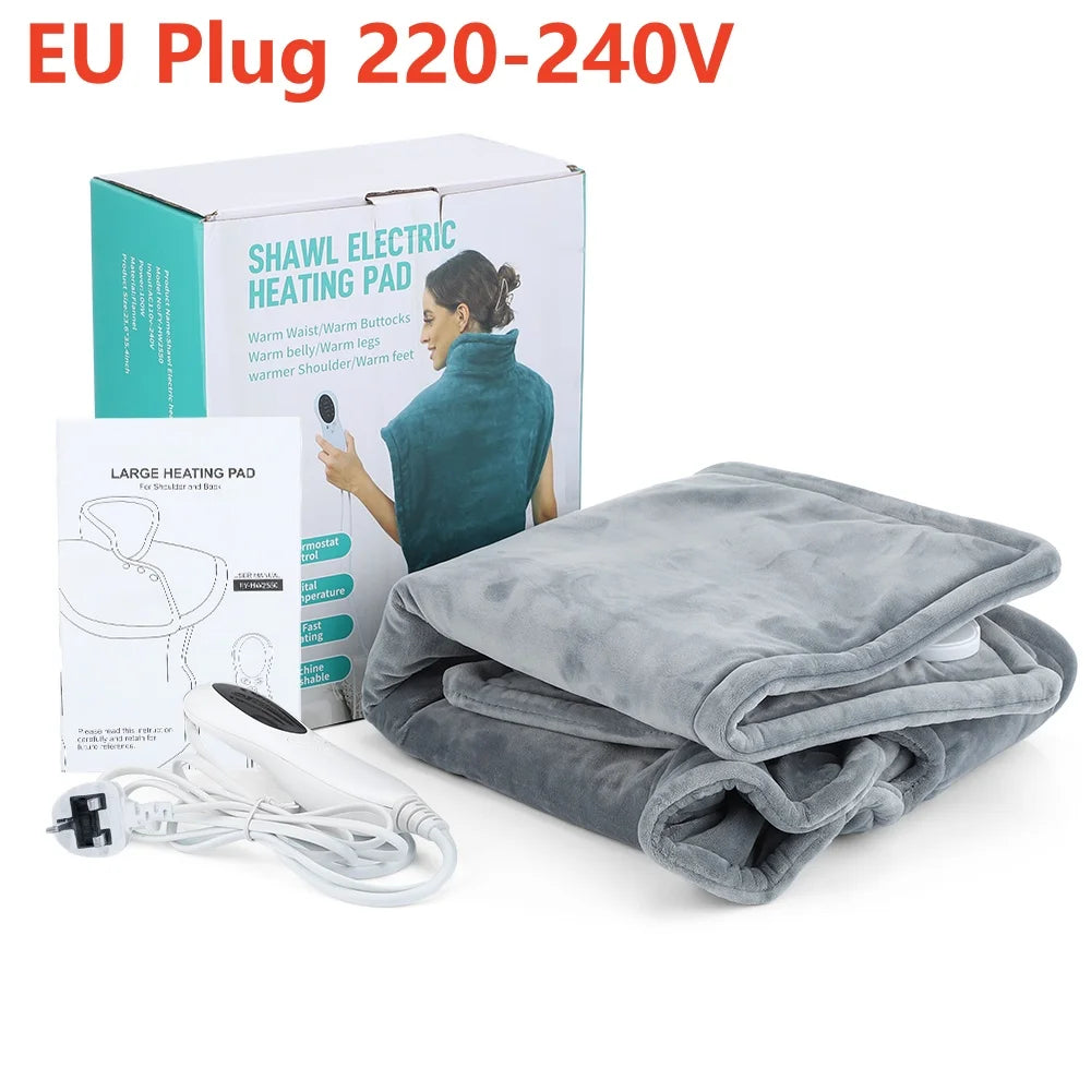 Electric Heated Shawl – Adjustable Heat Wrap for Neck, Back, and Legs - HeabitLife