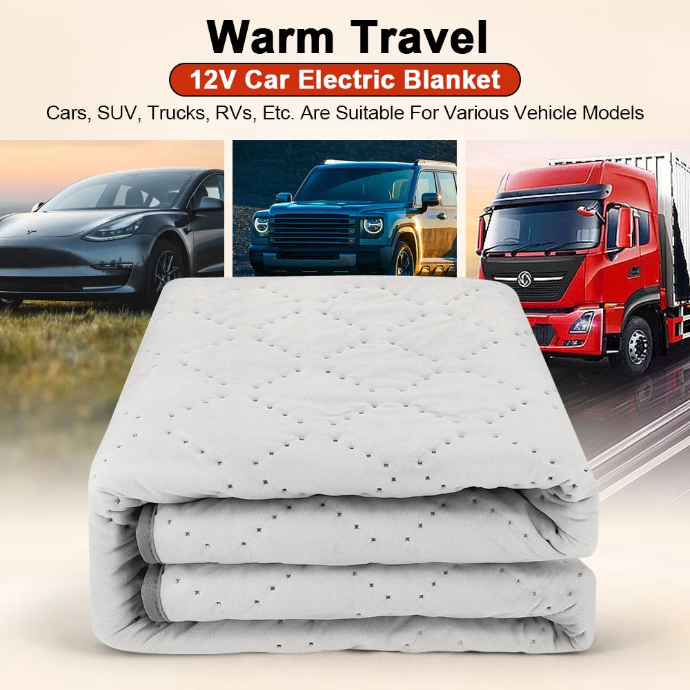 12V Car Electric Heated Blanket – Energy-Saving Warmth for Car, Truck & RV