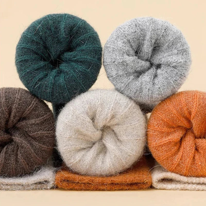 Kids' 60% Wool Winter Socks – Cozy, Durable, Unisex Footwear for Ages 7-12