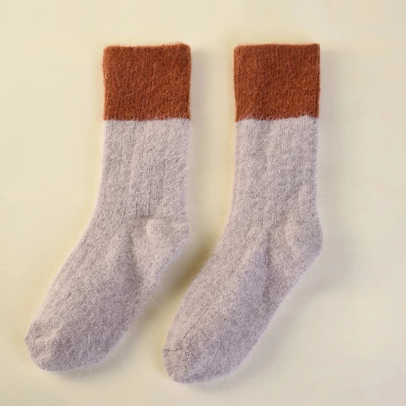 Kids' 60% Wool Winter Socks – Cozy, Durable, Unisex Footwear for Ages 7-12