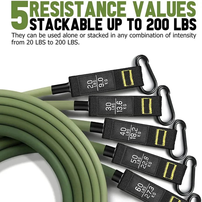 11-Piece Resistance Bands Set (200LBS Maximum) - HeabitLife