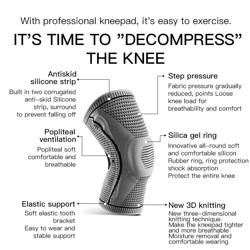 Silicone Knee Pad – Patellar & Meniscus Support for Sports & High-Impact Activities