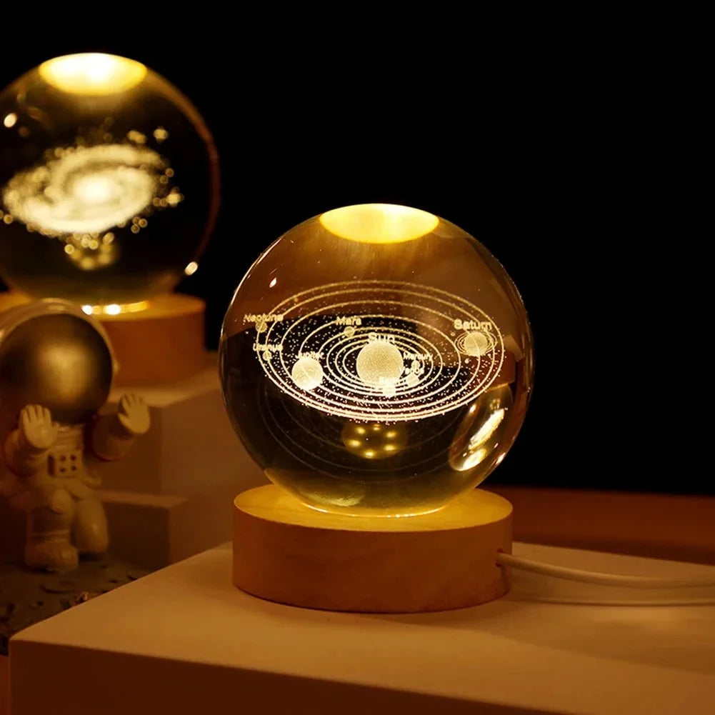 3D Crystal Planetary Galaxy Night Lamp - HeabitLife