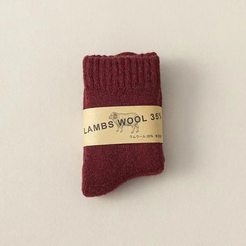 35% Wool Warm Kids Socks – Cozy Winter Calf Socks for Boys & Girls