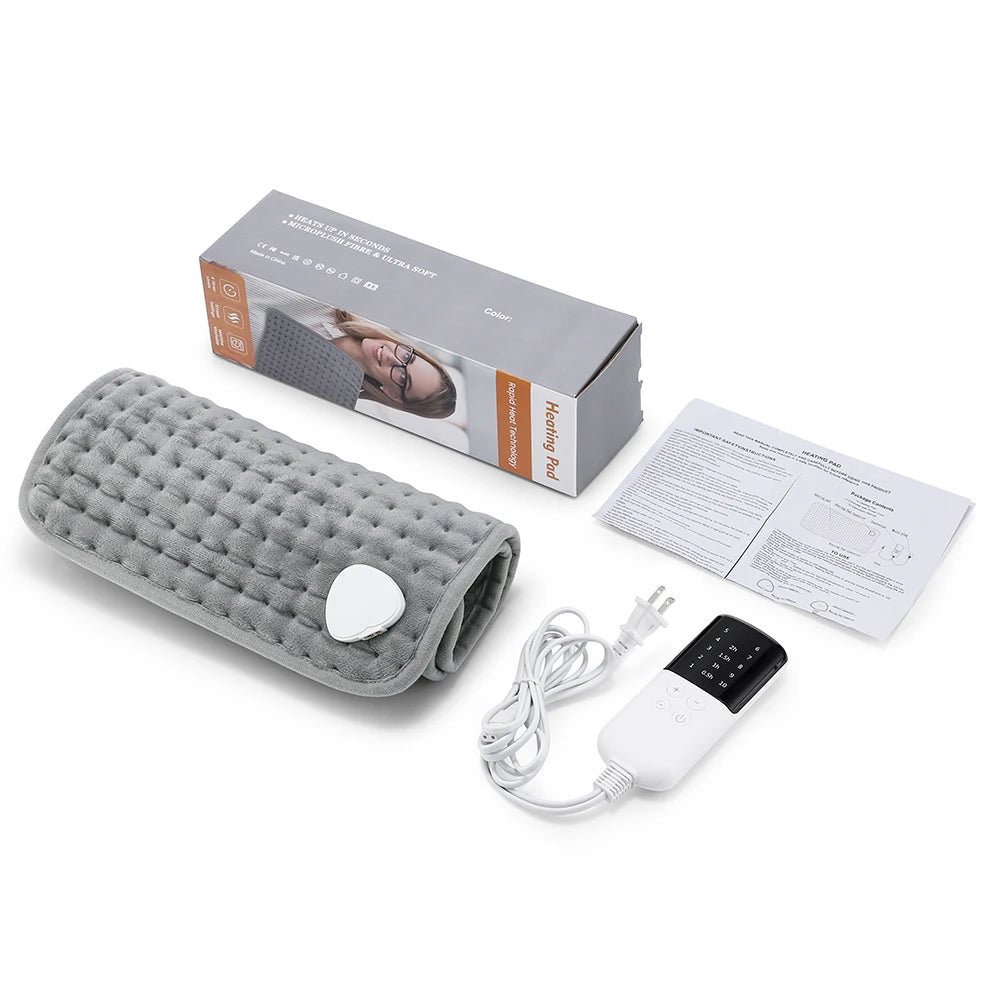 Extra-Cozy Electric Heating Pad – 60x30CM with 10 Heat Levels & 4 Timing Modes for Ultimate Body Relaxation