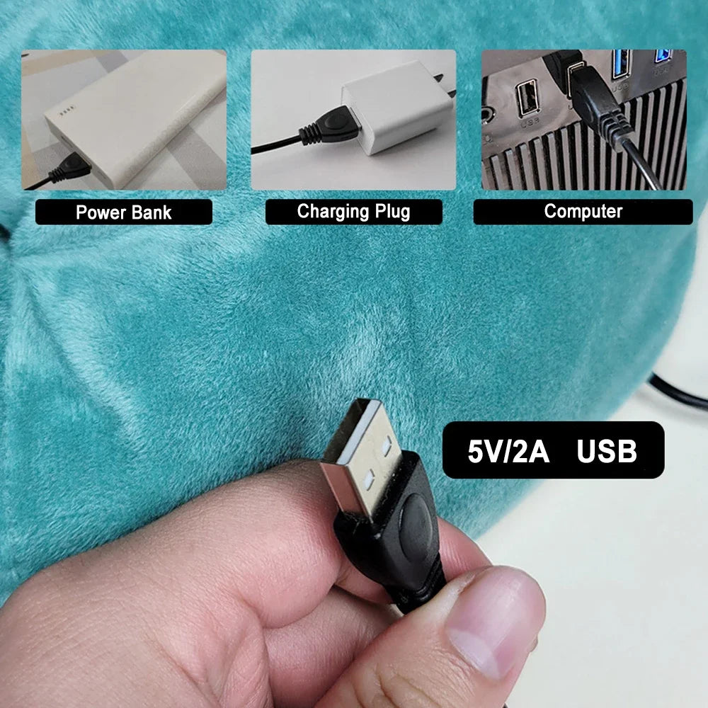 Electric Heated Foot Warmer – USB-Powered Flannel Mat for Winter Comfort