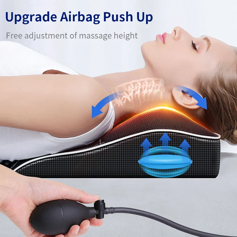 Electric Shiatsu Neck & Back Massager – Heating & Vibrating Massage Pillow - HeabitLife
