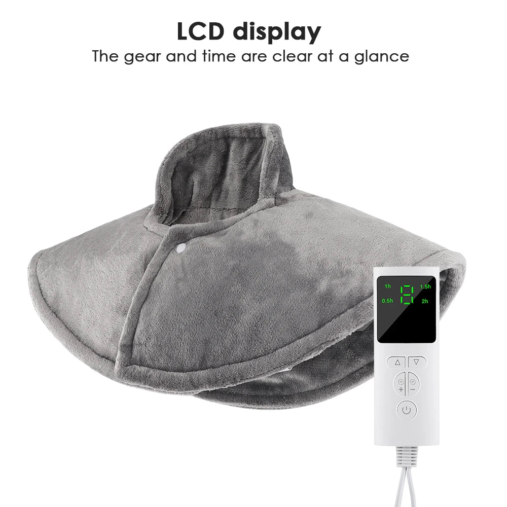 Electric Heating Pad Shawl – Neck & Shoulder Heated Wrap for Pain Relief - HeabitLife