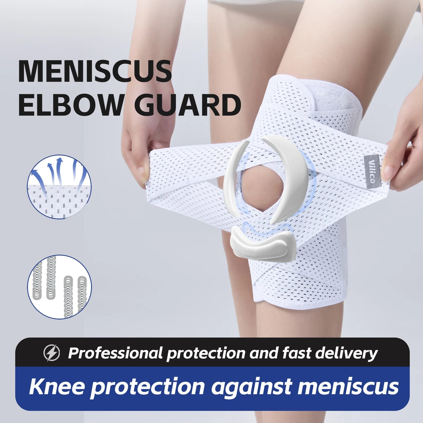 Pressurized Elastic Knee Brace – Adjustable Compression Support for Arthritis, Joint Pain & Sports Protection