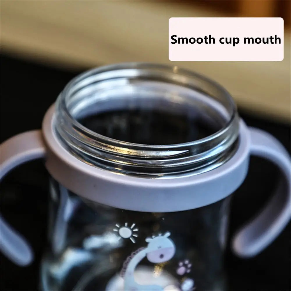 250ML Cartoon Sippy Cup with Straw – Leakproof Water Bottle for Kids - HeabitLife
