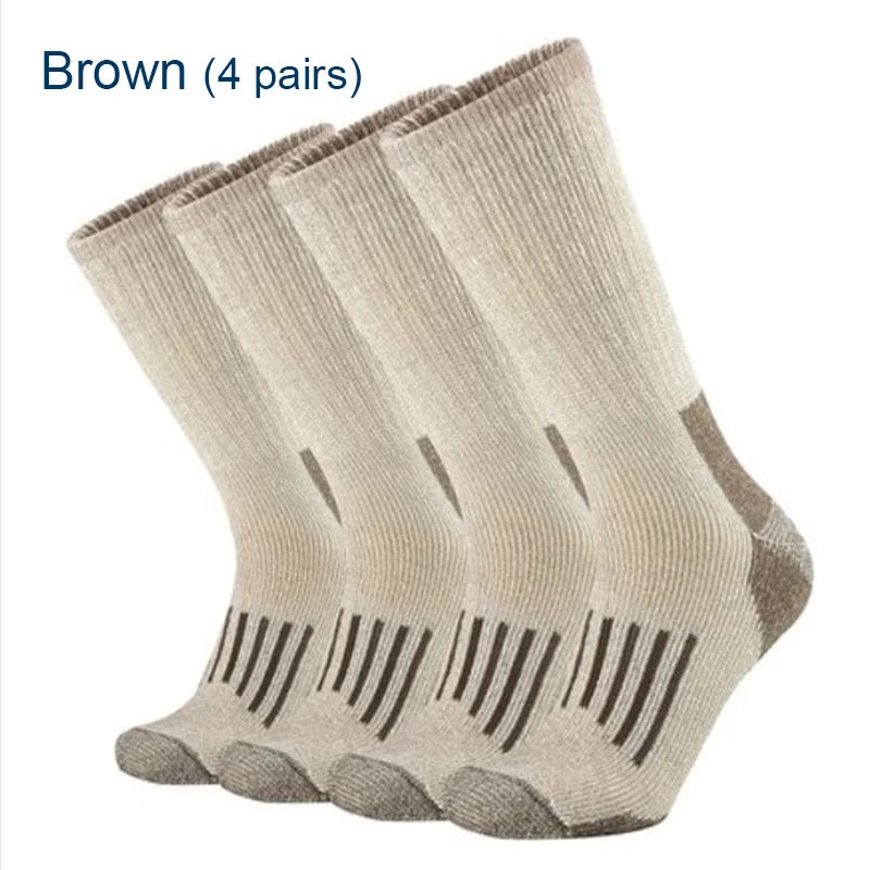 Thermal Crew Hiking Socks – Moisture-Wicking & Cushioned Comfort for Men and Women