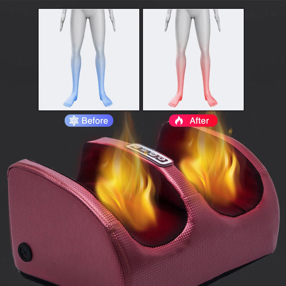 Electric 3D Kneading Hot Compress Shiatsu Foot Massager - HeabitLife