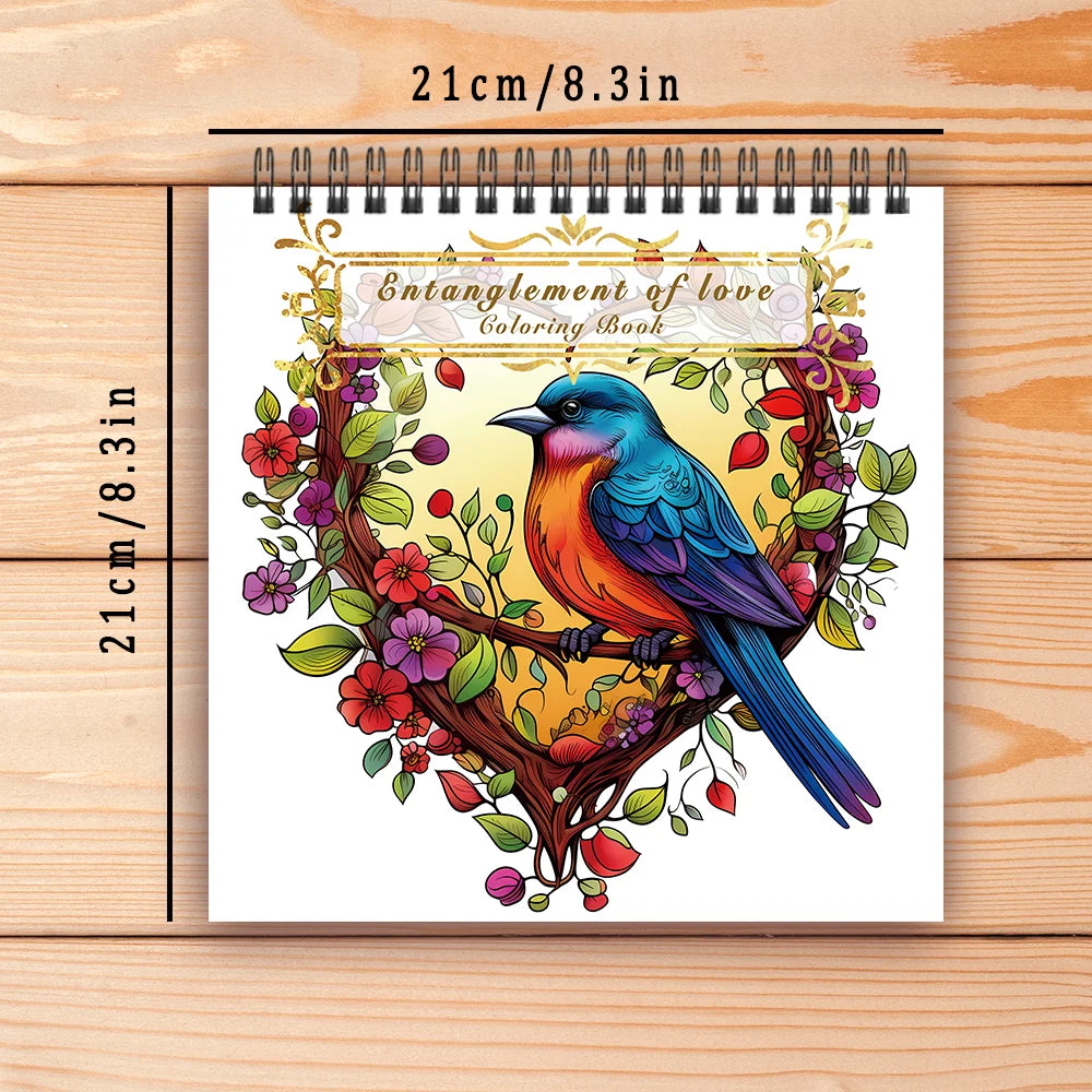 Adult Spiral Coloring Book – 30 Sheets, 8.3x8.3 Inches - HeabitLife