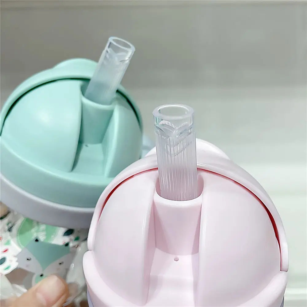250ML Cartoon Sippy Cup with Straw – Leakproof Water Bottle for Kids - HeabitLife
