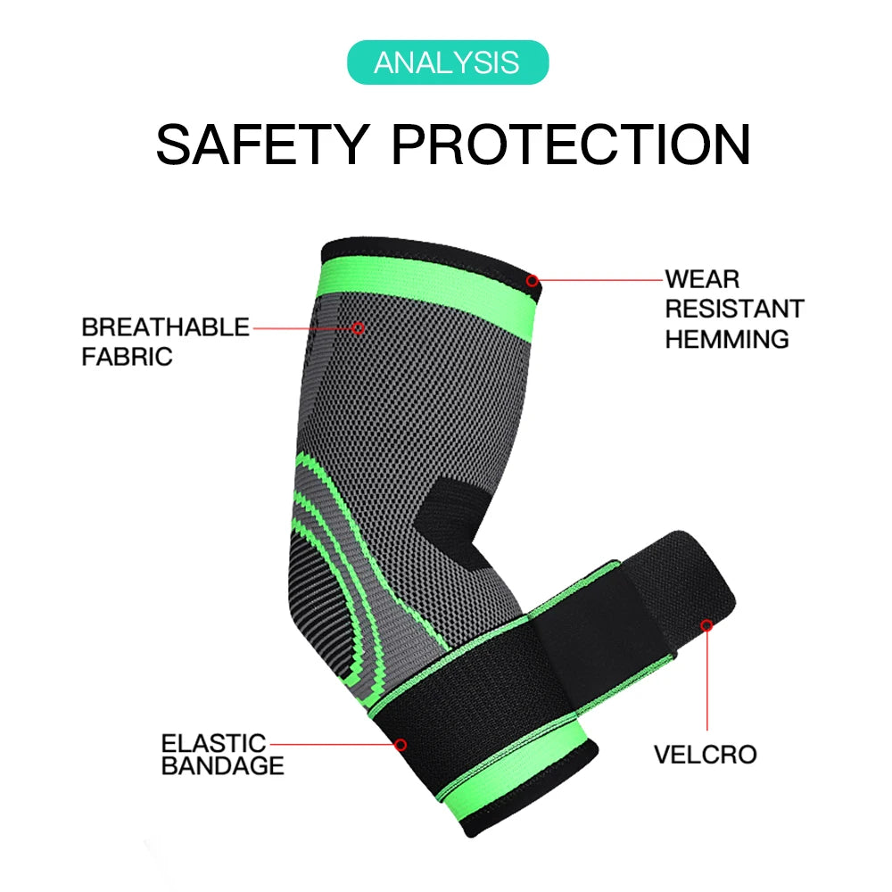 Elastic Elbow Support – Sports Compression Sleeve for Gym, Basketball & Fitness