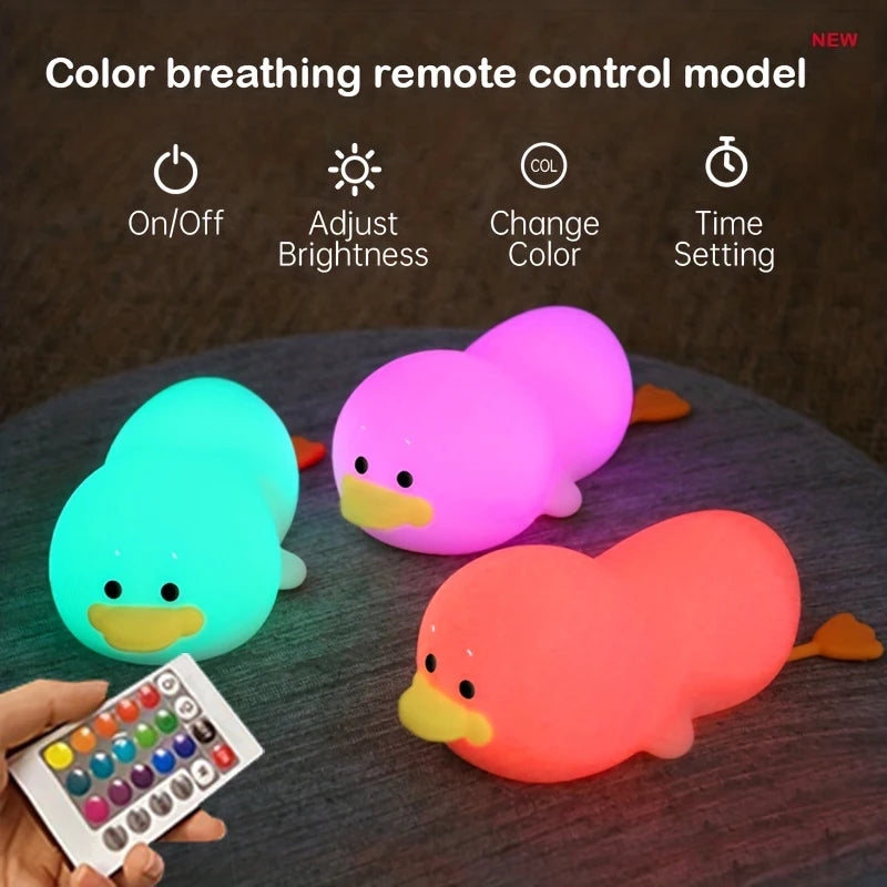 Doudou Duck Night Light - Children's Gift Soft Silicone Lamp - HeabitLife