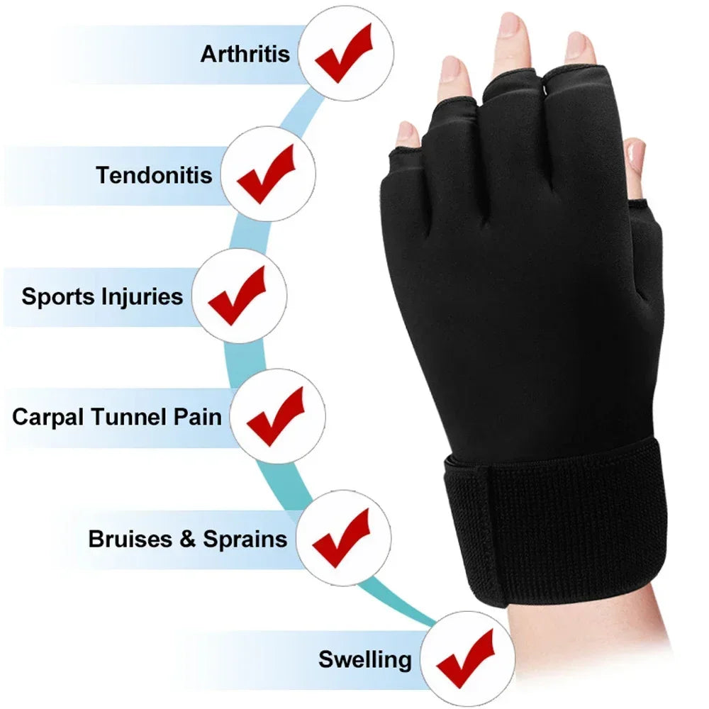 Advanced Arthritis Relief Ice Glove – Adjustable Finger & Wrist Compression for Hot & Cold Therapy