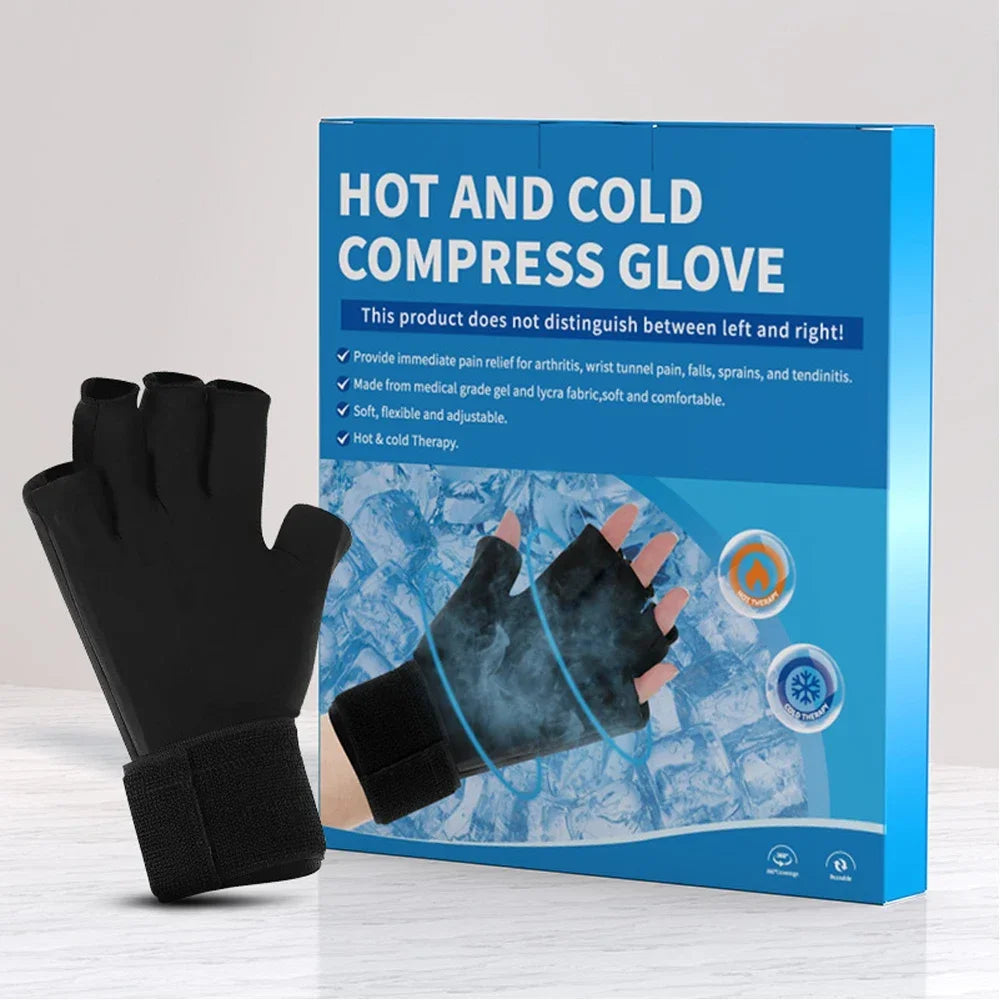 Advanced Arthritis Relief Ice Glove – Adjustable Finger & Wrist Compression for Hot & Cold Therapy