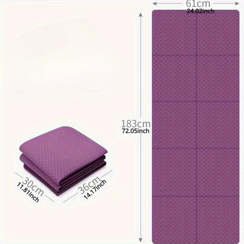 Non-Slip Thick TPE Yoga Mat - Eco-Friendly Folding Design - HeabitLife
