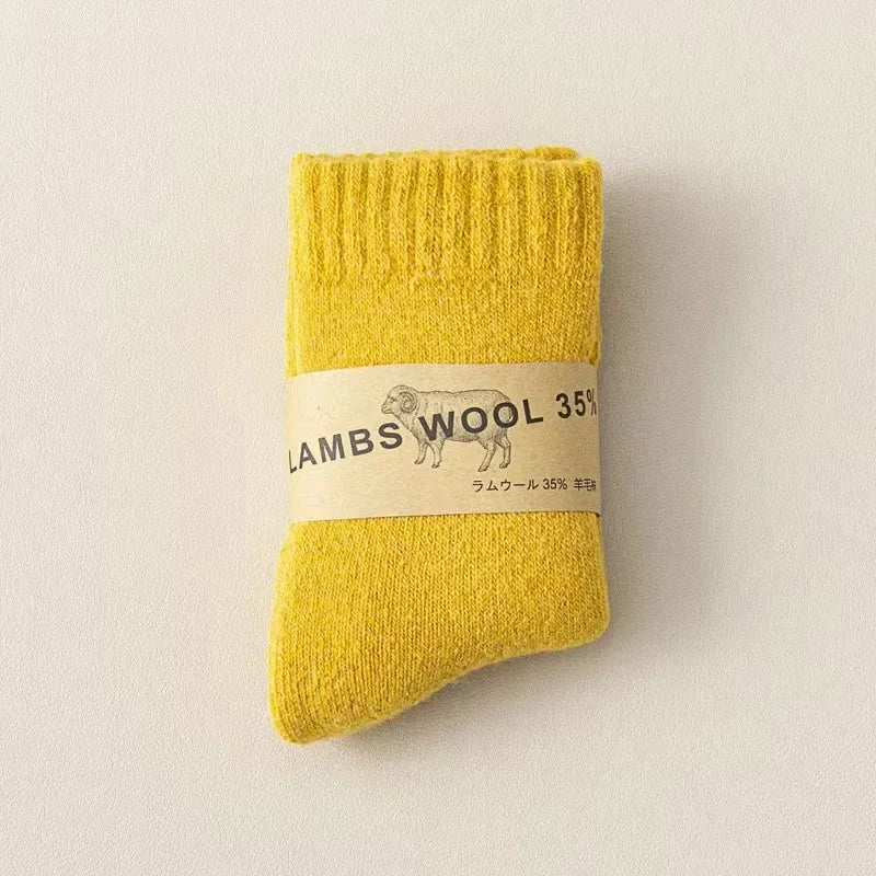 35% Wool Warm Kids Socks – Cozy Winter Calf Socks for Boys & Girls
