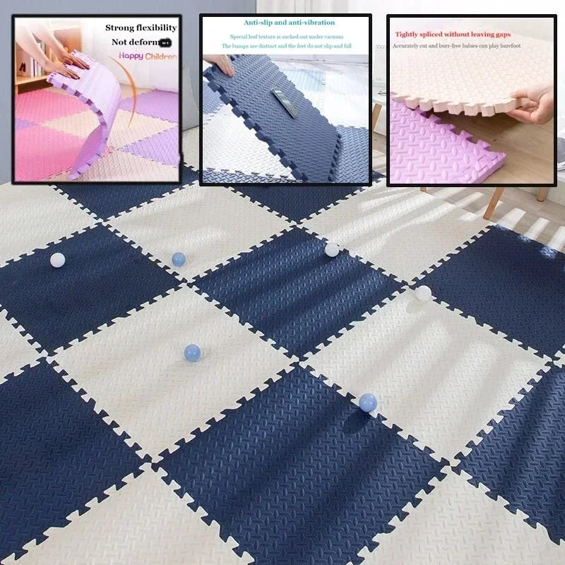 8-16pcs 10mm Thick EVA Foam Baby Puzzle Play Mat – Soft and Safe Floor Mat - HeabitLife