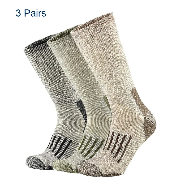Thermal Crew Hiking Socks – Moisture-Wicking & Cushioned Comfort for Men and Women