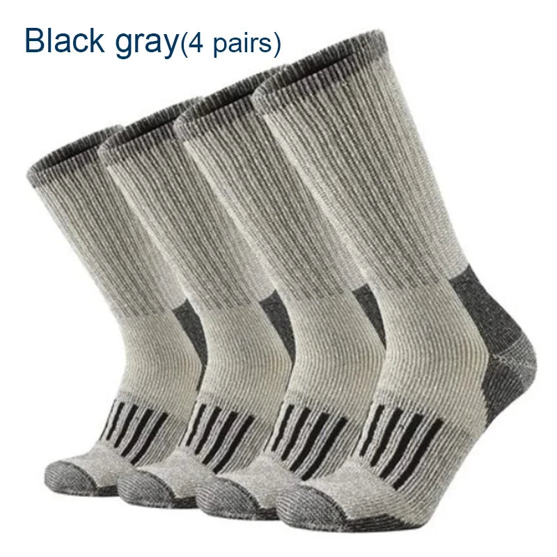 Thermal Crew Hiking Socks – Moisture-Wicking & Cushioned Comfort for Men and Women