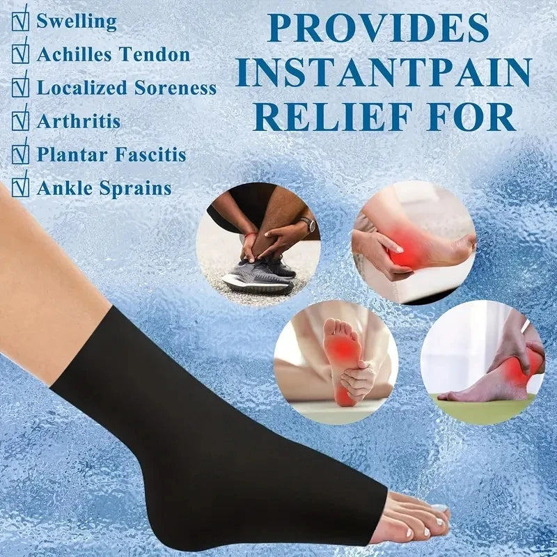 Reusable Gel Ice Pack for Feet – Hot & Cold Therapy for Achilles Tendonitis, Plantar Fasciitis & Swelling Relief