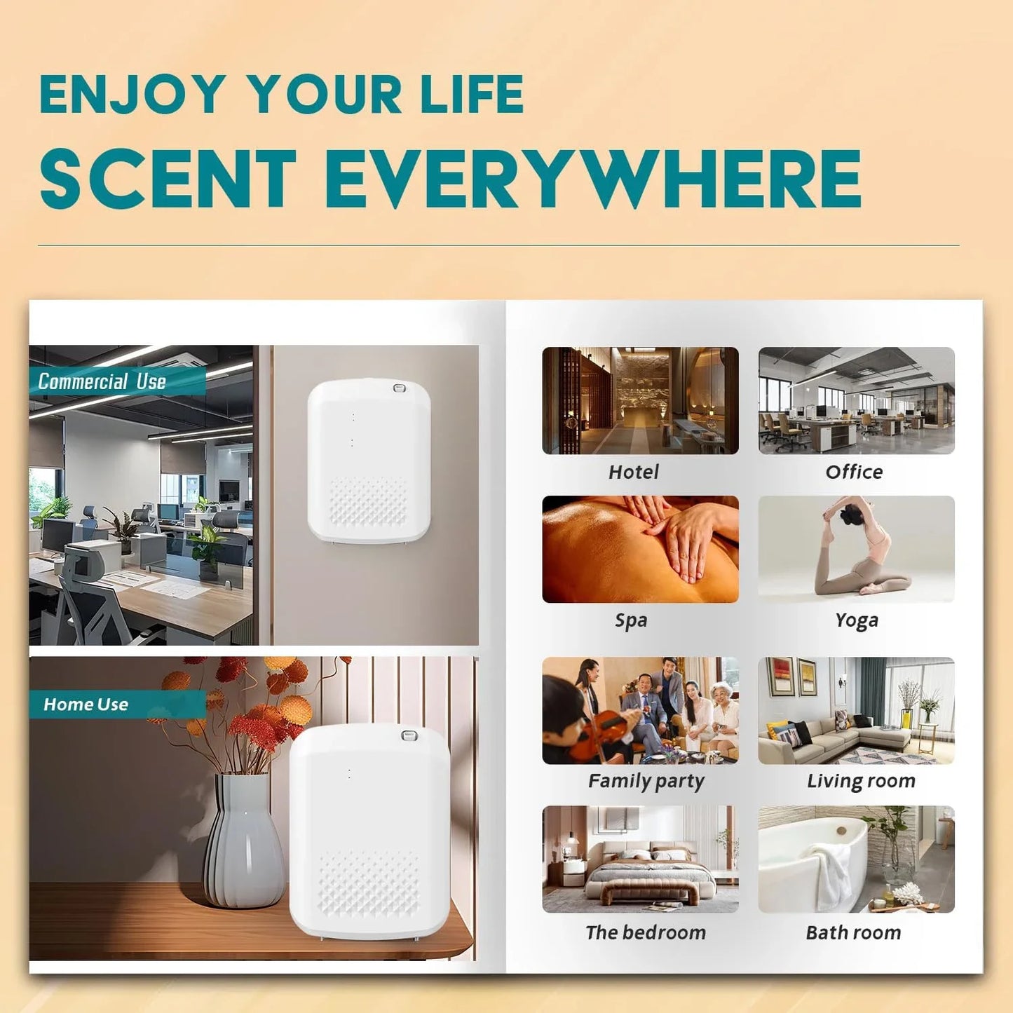 Electric Fragrance Diffuser – Wall-Mounted Essential Oil Diffuser for Home & Hotel - HeabitLife
