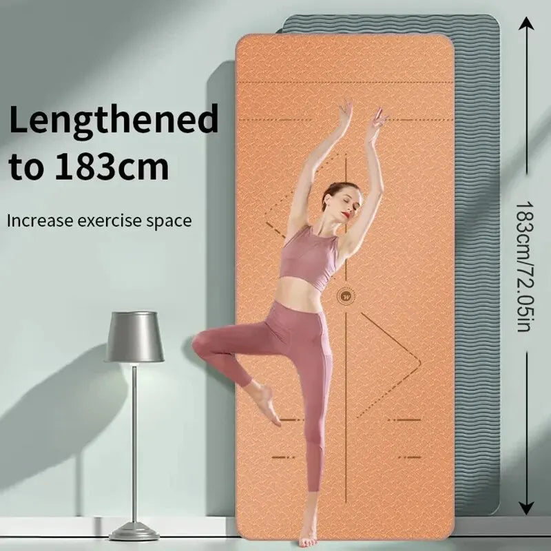 Eco-Friendly Non-Slip Yoga Mat with Carrying Strap and Bag - HeabitLife