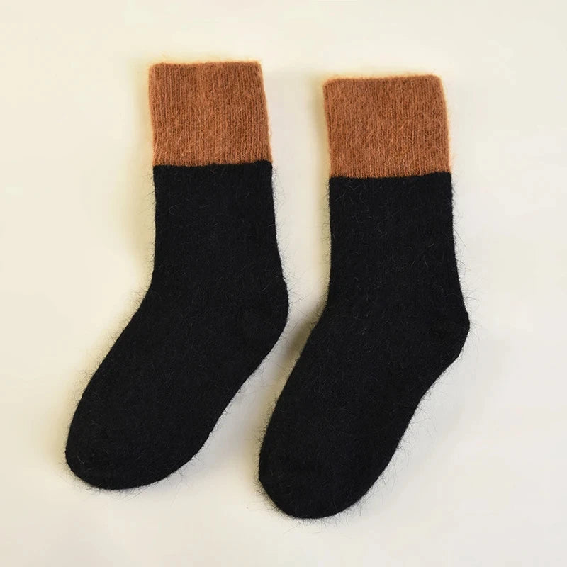 Kids' 60% Wool Winter Socks – Cozy, Durable, Unisex Footwear for Ages 7-12