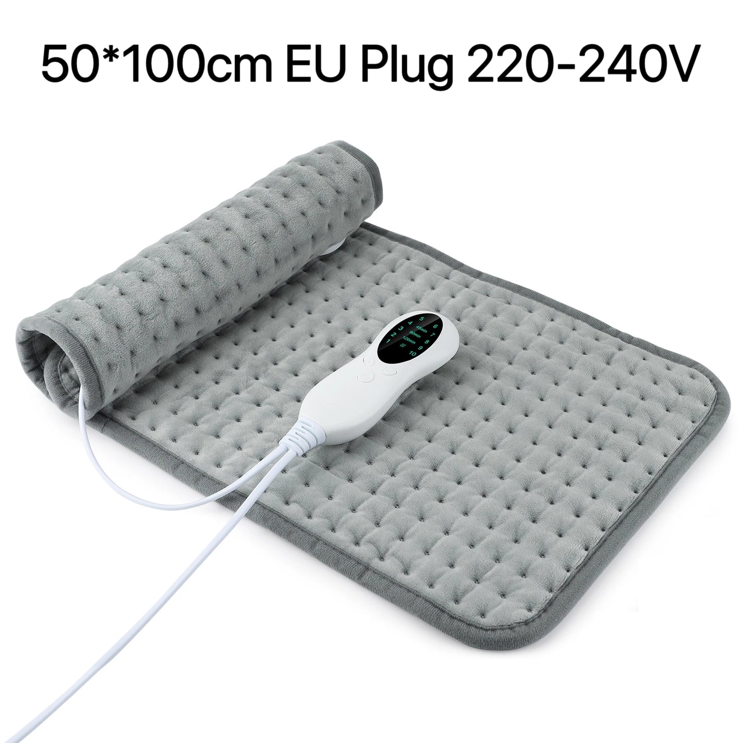 Electric Heating Pad – Adjustable Timing & Temperature Control for Home & Office Use