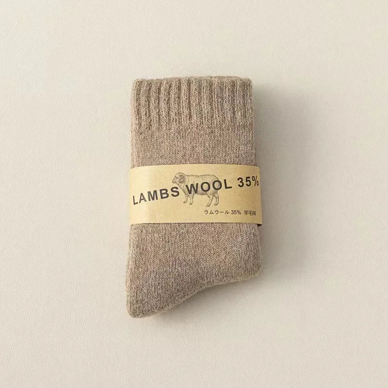 35% Wool Warm Kids Socks – Cozy Winter Calf Socks for Boys & Girls