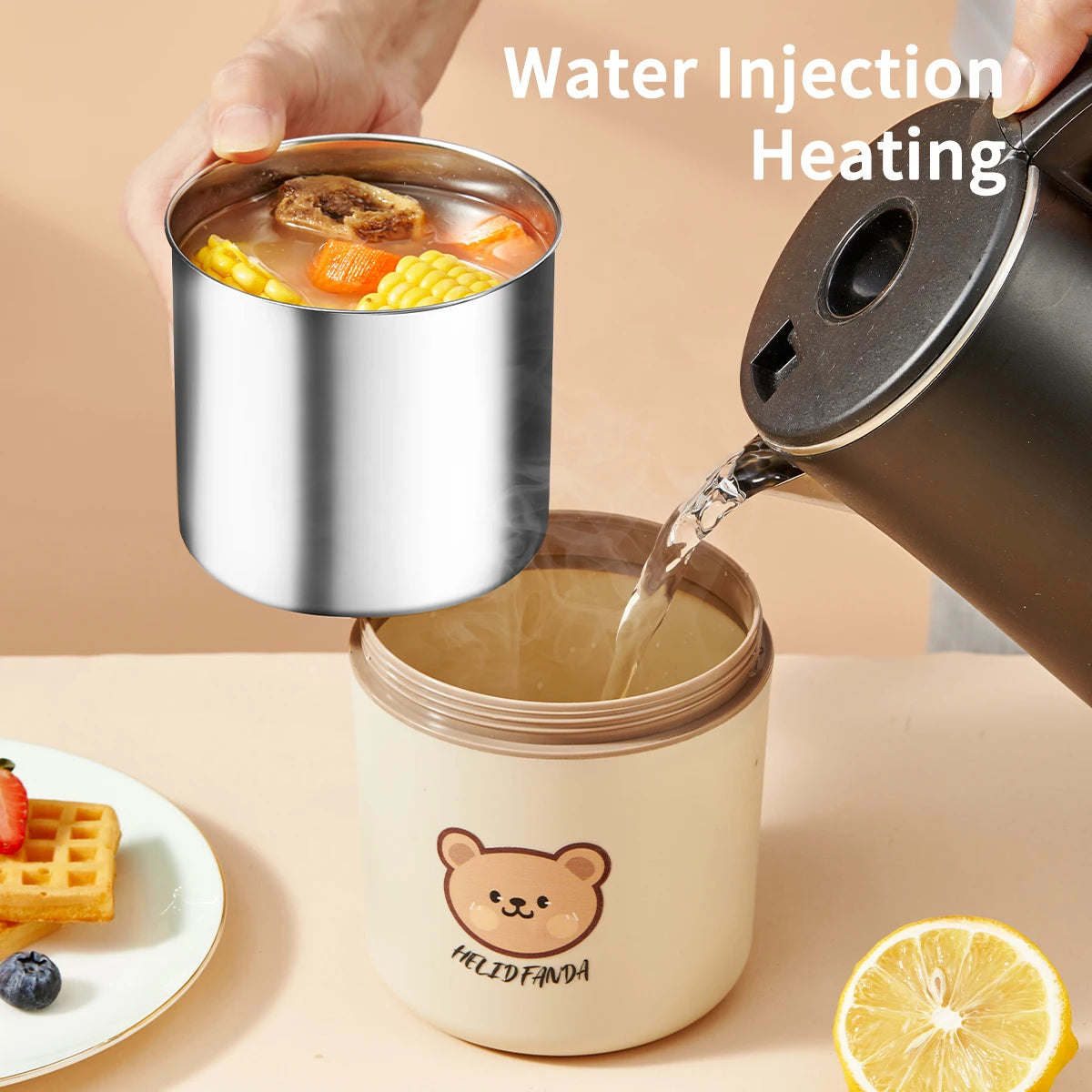 Stainless Steel Thermal Bento Lunch Box – Cute Insulated Food Container - HeabitLife