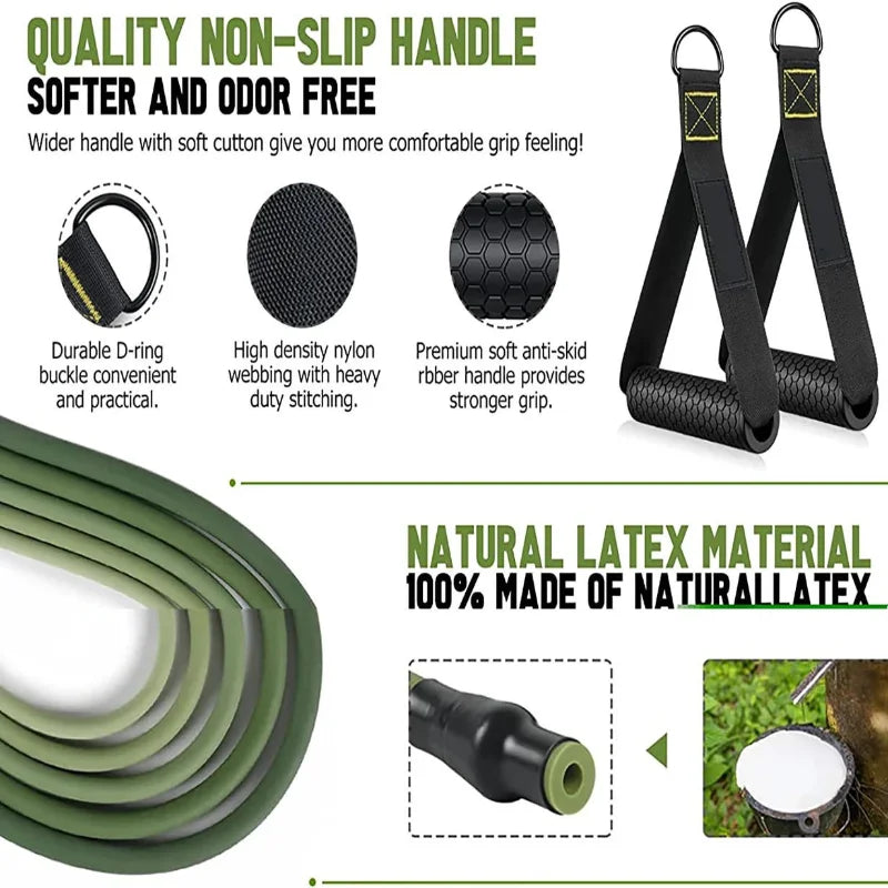 11-Piece Resistance Bands Set (200LBS Maximum) - HeabitLife