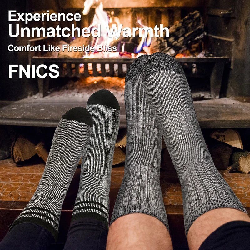 Winter Warrior Merino Thermal Socks – 3-Pair Pack for Hiking, Work & Everyday Comfort
