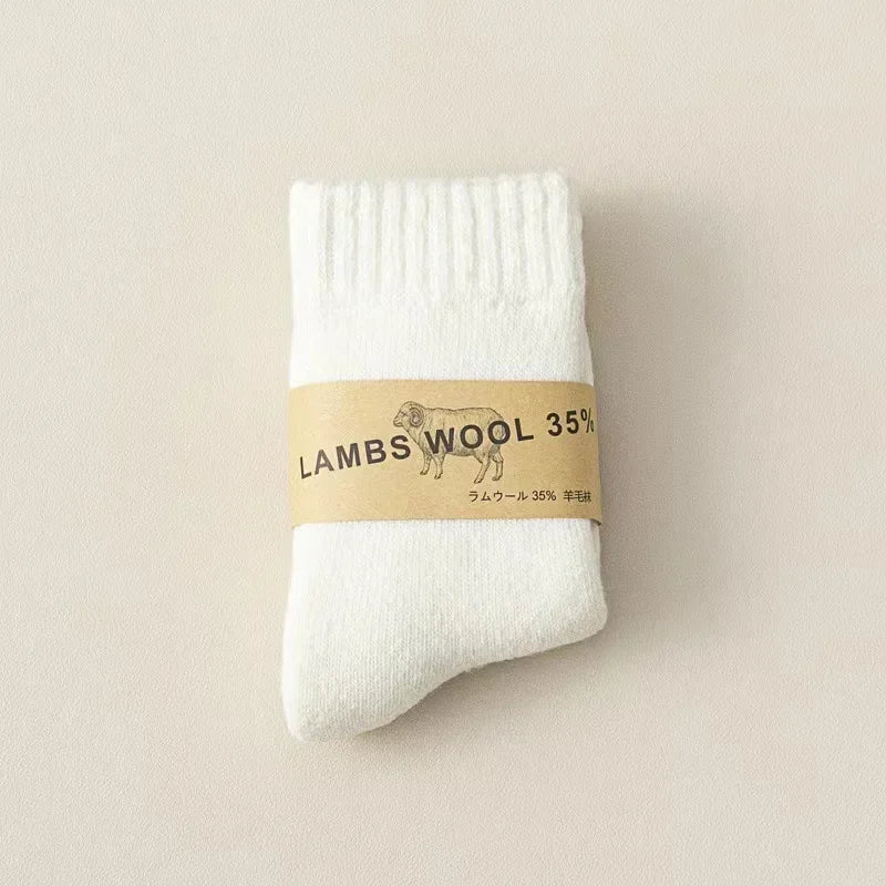 35% Wool Warm Kids Socks – Cozy Winter Calf Socks for Boys & Girls