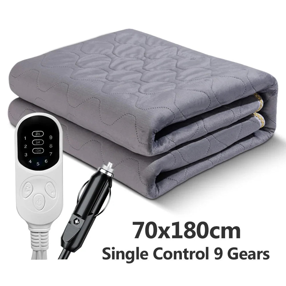 12V Car Electric Heated Blanket – Energy-Saving Warmth for Car, Truck & RV