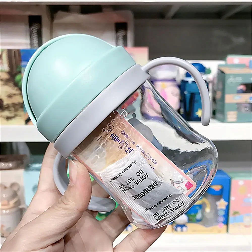 250ML Cartoon Sippy Cup with Straw – Leakproof Water Bottle for Kids - HeabitLife