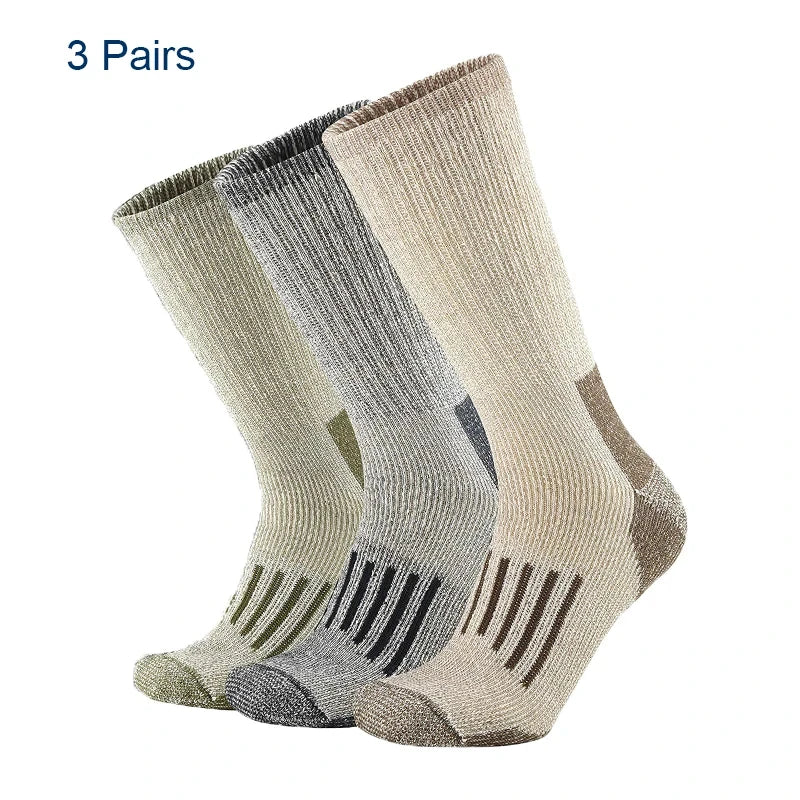 Thermal Crew Hiking Socks – Moisture-Wicking & Cushioned Comfort for Men and Women