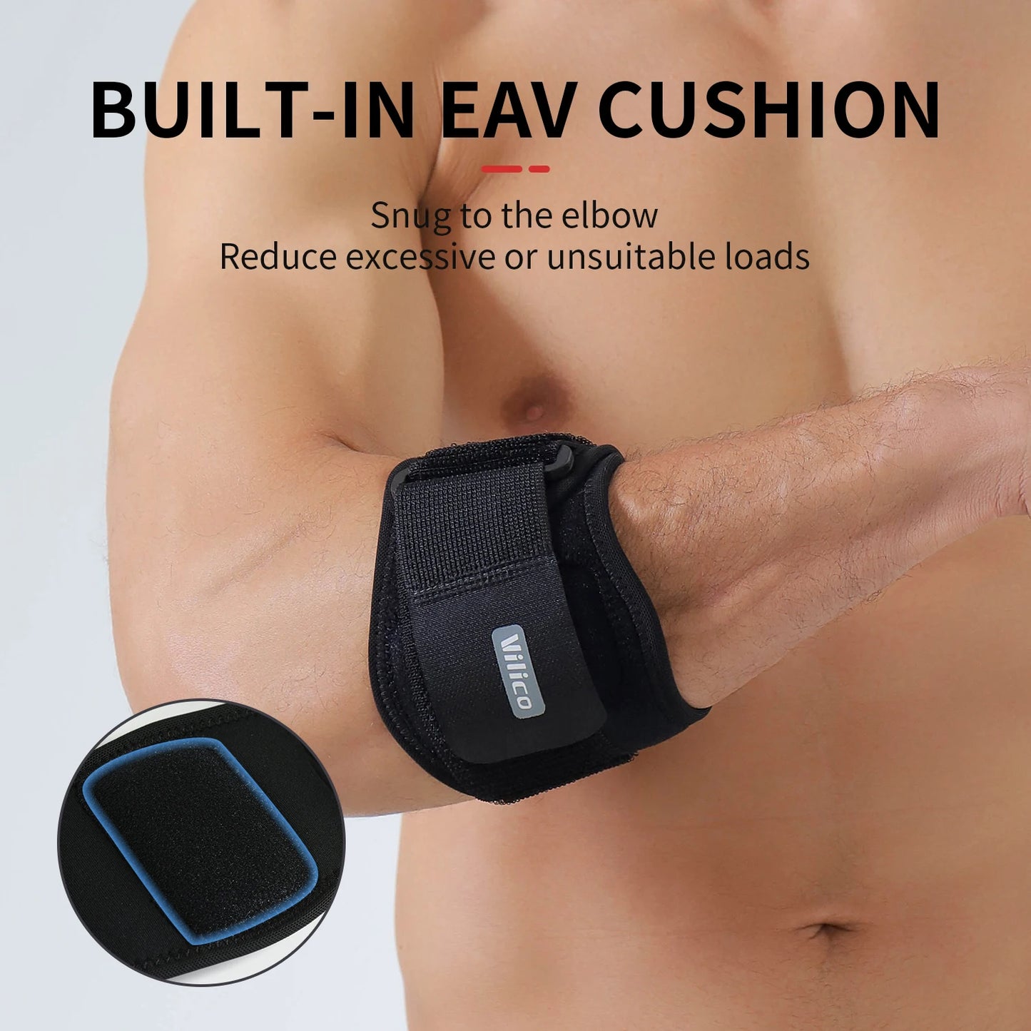 Advanced Adjustable Tennis Elbow Support – Compression Brace for Tennis & Golfer's Elbow Relief
