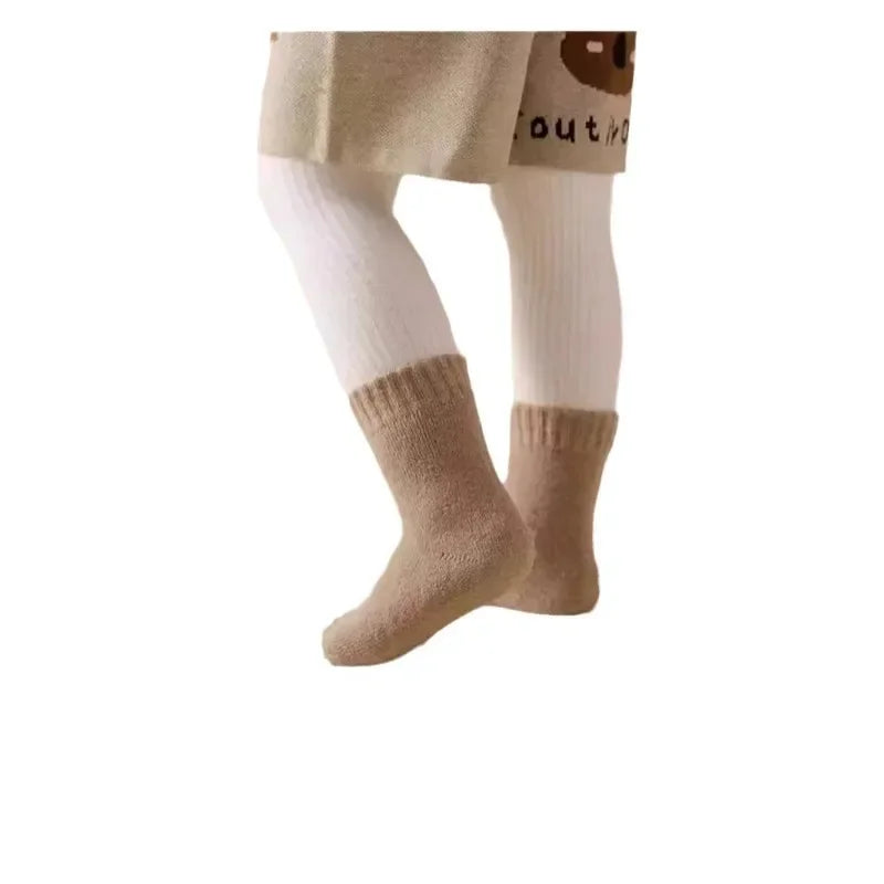 35% Wool Warm Kids Socks – Cozy Winter Calf Socks for Boys & Girls