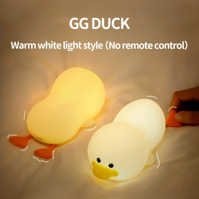 Doudou Duck Night Light - Children's Gift Soft Silicone Lamp - HeabitLife