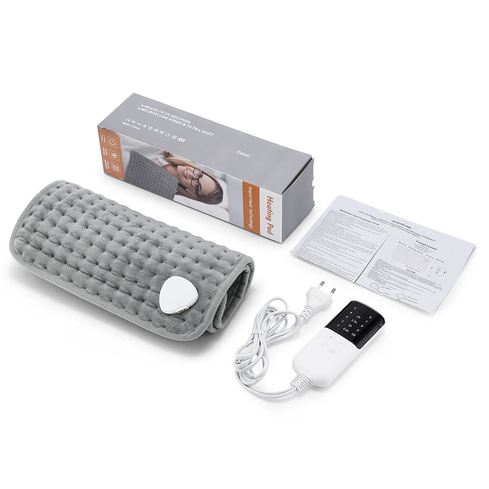 Extra-Cozy Electric Heating Pad – 60x30CM with 10 Heat Levels & 4 Timing Modes for Ultimate Body Relaxation