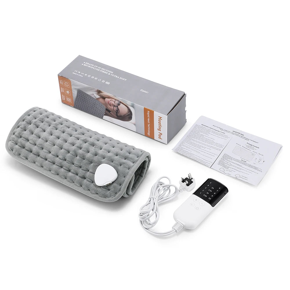 Extra-Cozy Electric Heating Pad – 60x30CM with 10 Heat Levels & 4 Timing Modes for Ultimate Body Relaxation